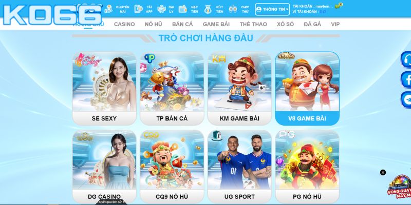 KO66 cung cấp các sản phẩm game cá cược chất lượng